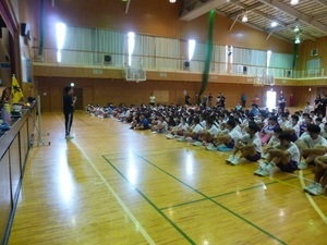 避難訓練２学期体育館